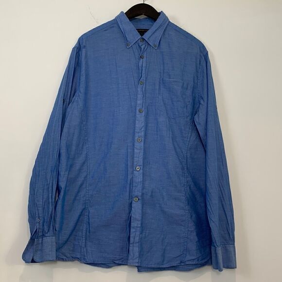 John Varvatos Roll Up Sleeve Shirt Size XL - Picture 2 of 7